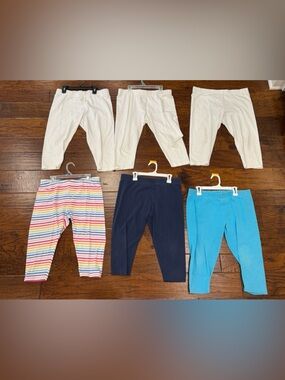 Girls Lands End Capri Leggings 6 pairs (L) 14+ plus